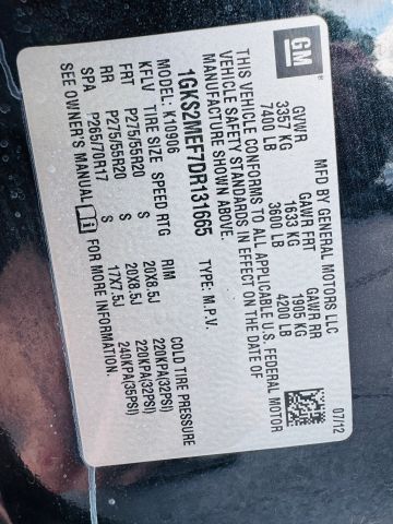 gmc yukon xl 2013 1GKS2MEF7DR131665 image gmc yukon xl 2013 1GKS2MEF7DR131665 image